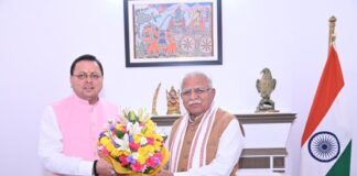 CM Dhami Meets Khattar