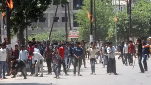 Noida labor protest :