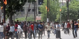 Noida labor protest :